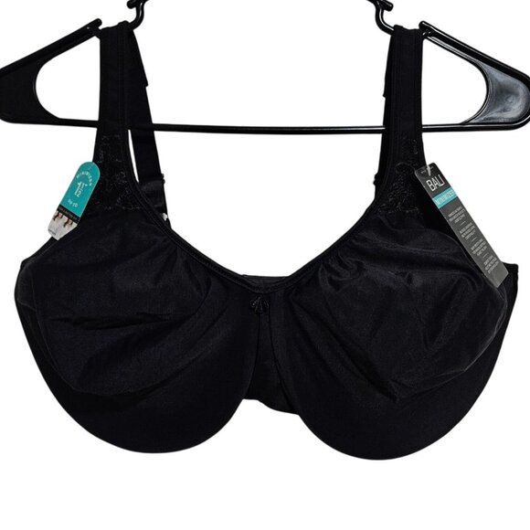 Bali Minimizer Bra Black DF3385 Size 38G Comfort Straps Encased Underwire Womens - Picture 1 of 7
